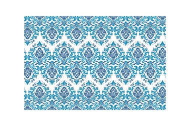 Mavi temalı süs bitkileri ve kumaş ve ev dokuması için çiçekler içeren kusursuz çiçek desenleri.