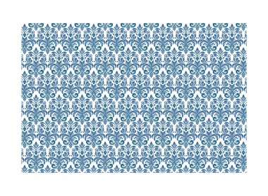 Masa üstü ve moda ürünleri için botanik detaylarıyla mavi renklerde kusursuz çiçek desenli arka plan