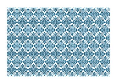 Zarif mavi çiçekler ve yapraklarla dolu kusursuz bir desen. Kıyafet ve masa başı kumaşları için mükemmel.