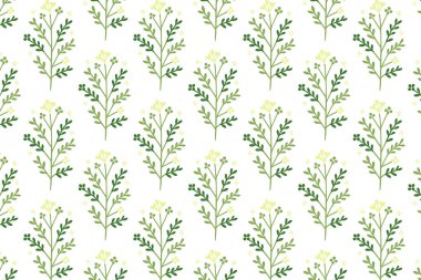 Bitkili kusursuz çiçek desenli yapı ambalaj ve ev modası kumaşları için çiçekler ve yapraklar.