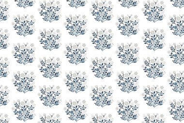 Moda baskıları ve dekoratif tekstil aksesuarları için kusursuz çiçek desenli botanik çizimi