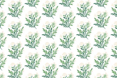 Kiremit yapısı ve çiçek tarlası çizimlerinden yapılmış kusursuz çiçek desenleri.