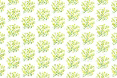 Çiçeksiz desenli fayanslar çiçek desenleri ve kumaş kullanımı ve yüzey tasarımı için yaprak yapısı sergiliyor