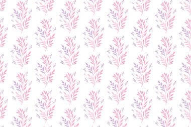 Zarif çiçekler ve mevsimlik kökler içeren kusursuz çiçek desenleriyle kaplı ambalaj kağıdı.