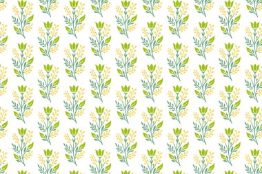 Moda ve tekstil aksesuarları için süslemeli çiçek desenleri dizaynı tekrarlanıyor