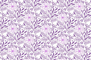 Moda kumaşları, ev çarşafları ve yastık baskısı için kesintisiz formatta kusursuz çiçek çizimi deseni