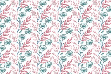 Modern eskiz tarzında hatları olmayan çiçek deseni kadın giyimi kumaş baskısı ve mutfak örtüsü