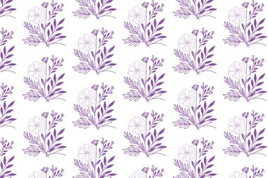 Çiçeksiz desenli, modern bir çiçek desenli tekstil kumaş ambalajı ve mutfak baskı tablosu.