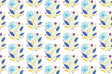 Yastık tasarımları için gül ve yapraklardan oluşan aralıksız çizgiler çizerek ev yapımı tekstil ve ambalajla modern kusursuz çiçek desenleri.