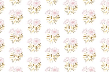 Moda ambalajı yastık kumaşı ve masa başı tekstili için tek dokunuşlu çiçek desenli zarif çiçek deseni.