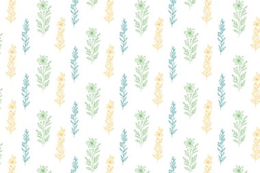 Moda aksesuarları için zarif bir çiçek deseni olan kusursuz çiçek deseni çizimi.