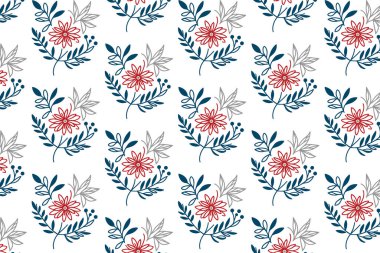 ev tekstil moda yastık kılıfları ve ambalaj amaçları için çağdaş tek çizgi çiçek kusursuz desen