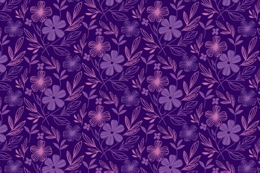 Botanik sanat tarzında kusursuz çiçek deseni organik giyim markaları ve doğadan esinlenilmiş giyim tasarımları için idealdir.