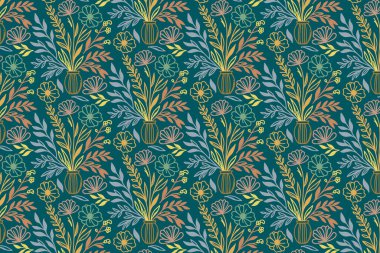 Saten kumaş, ipek kumaş ve pamuk seti gibi baskılı kumaşlar için dizayn edilmiş kusursuz çiçek desenleri.