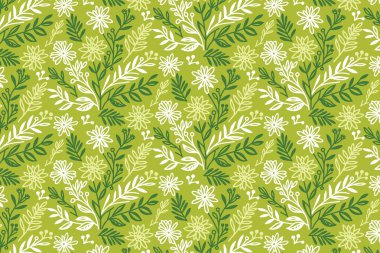 Dijital ambalaj baskısı tekstil ve yastık kılıfı tasarımları için modern basitlikle çizilmiş kusursuz çiçek deseni