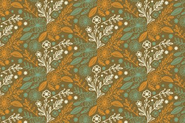 Çiçek desenleri, ambalaj tasarımı, moda tekstil ve keten setleri için ideal çiçek desenleri ile çizilmiş.