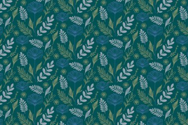 Kusursuz çiçek desenleri, ince hatları ve duvar kağıtları için yaprak sanatı ev aksanı ve lüks dekor.