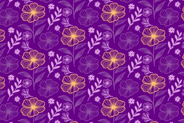 Yastık kılıfları, kanepe döşemeleri ve duvar sanatı için ideal minimal botanik tasarımı ile kusursuz çiçek deseni oluşturuldu.