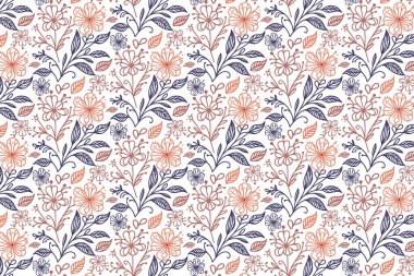 Kağıt yastık kılıfları, not defterleri ve masa paspasları için botanik çiçek desenleri tasarlanmış kusursuz çiçek desenleri.