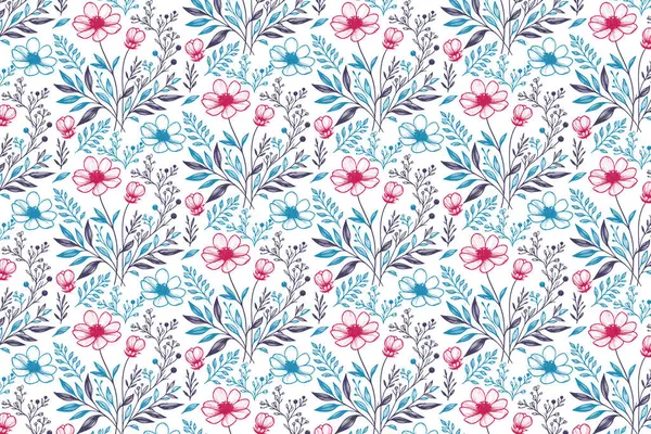 Kağıt kumaş baskı çarşafları ve mutfak giysisi tasarımı için sürekli botanik çizgileri olan kusursuz çiçek deseni.