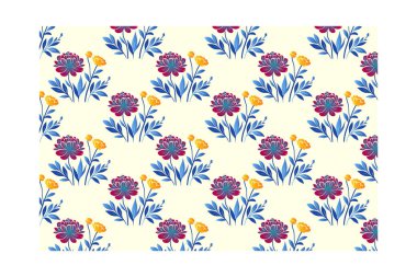 Çiçeksiz desenler, yaz tarlası botanikleri dekoratif yaprak dokuları ve tekstil duvar kağıtları ve baskı ambalajları için yıldız çiçeği motifleri.