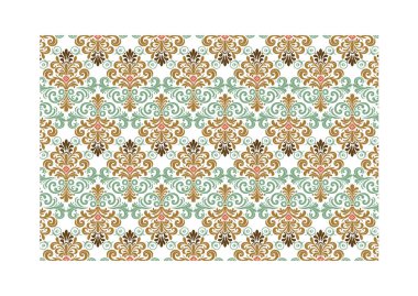 Kusursuz desenli geleneksel etnik çiçekli sanat eserleri botanik motifler ve kumaş için süs tekrarı.