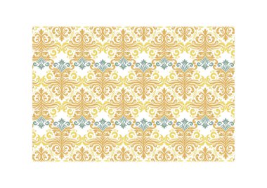 Kusursuz çiçek desenli, çizgi dokuları ve moda tekstil arkaplan elementleriyle klasik etnik botanik çizimi