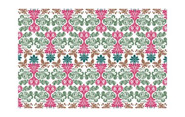 Zarif tekstil tasarımı için klasik süslemeli sanat çiçekleri ve dekoratif motiflerle kusursuz geleneksel çiçek deseni.