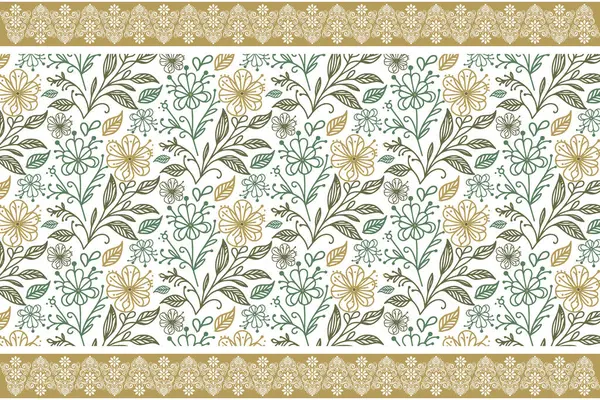 Hudut çiçeği tekrar. En az bir çizgi taç yaprağı. Botanik nakış dokusu. Çiçeksel taslak çizimi. Kusursuz tekstil deseni. el çizimi tasarım elemanları