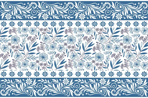 Mavi zarif nakış dokusu var. Çiçeksiz desen. Botanik el yaprakları çizdi. Bir çizim taslağı. tekstil arka planı tekrar. temiz modern tasarım