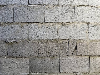 Fotoğraf arkaplanı inşaatı için beton blok duvar hazırlanıyor. Blok konsepti. İnşaat konsepti