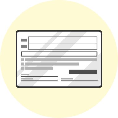 Japon sağlık sigortası kartının simgesi. İllüstrasyon etrafında vektör biçimi saydamdır.