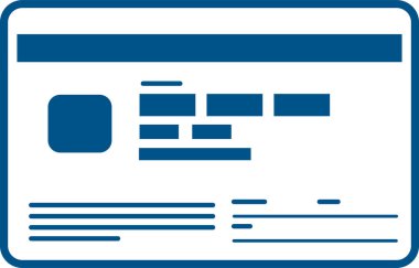 Yeni Bireysel Numarası Kartı (Numaralı Kartım), ön ve arka. 2026 'dan kalma yeni bir tasarıma dayalı Japon kimlik kartı. Mavi ve beyaz. Vektör biçimi şeffaf arkaplana sahiptir.