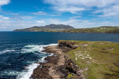 Aerial View Over Muckros Head, Donegal, Ireland clipart