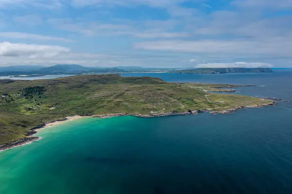 Tra na Rossan Sahili Havadan Görünümü, Donegal İlçesi, İrlanda