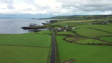 Hava Görüntüsü Costal Drive, Antrim, Kuzey İrlanda Birleşik Krallık