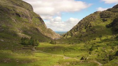 Dunloe Gap, Killarney, Kerry, İrlanda Hava Görüntüsü