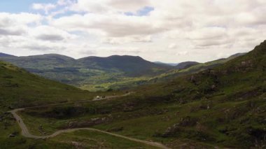 Dunloe Gap, Killarney, Kerry, İrlanda Hava Görüntüsü