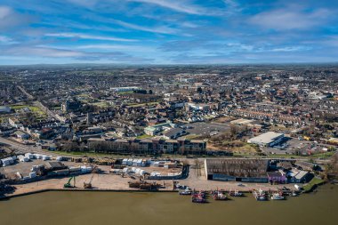 Nice Flight Over Dundalk Bay, County Louth, Republic of Ireland clipart