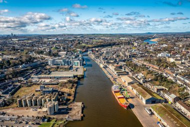 Nice Flight Over Drogheda, County Louth, Republic of Ireland clipart