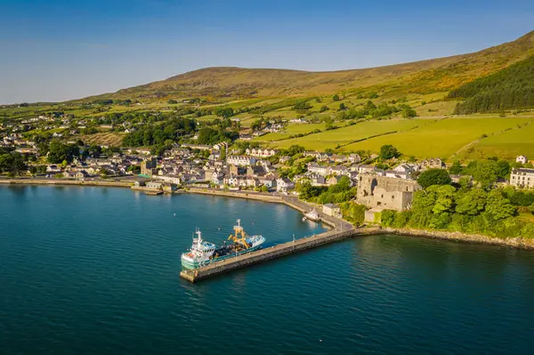 Carlingford County Louth, İrlanda Cumhuriyeti Güzel Uçuş Manzarası