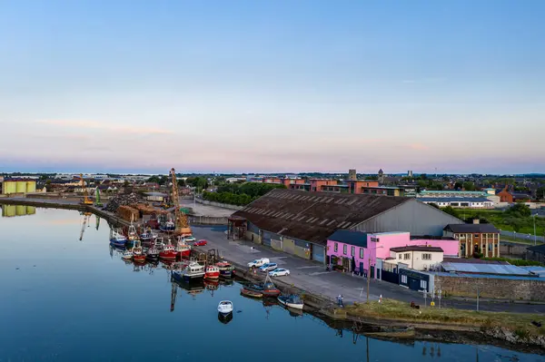 Dundalk Körfezi üzerinde güzel bir uçuş, County Louth, İrlanda Cumhuriyeti