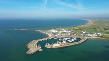 Kilmore Quay Sahil Hattı üzerindeki hava görüntüsü, Wexford, İrlanda