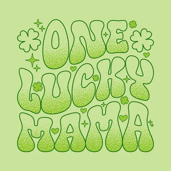 Aziz Patrick Günü Mektubu Şanslı Anne Tişörtü Tasarımı