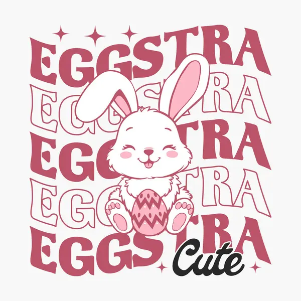 Paskalya tavşanı eggstra şirin t-shirt tasarımı