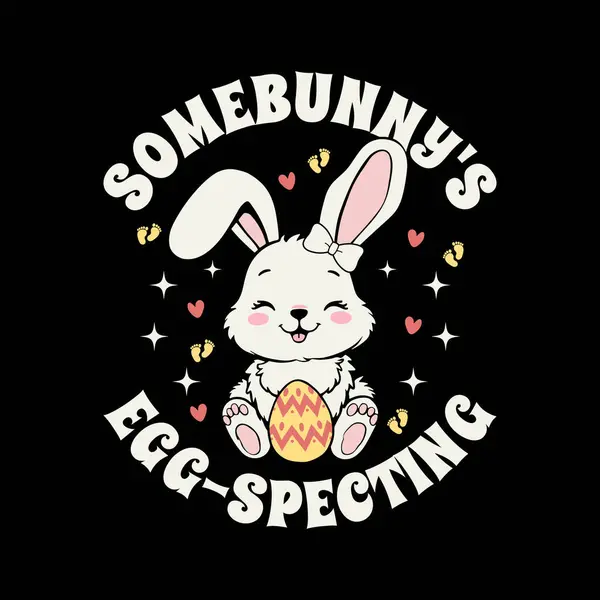 Komik Paskalya Hamileliği Anonsu Tişörtü - Bir Tavşan Yumurta Tişörtü Tasarımı