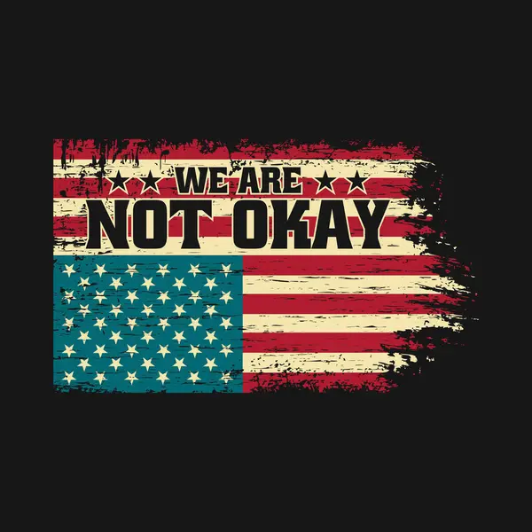 Ters dönmüş Amerikan Bayrağı, klasik tişört tasarımı...