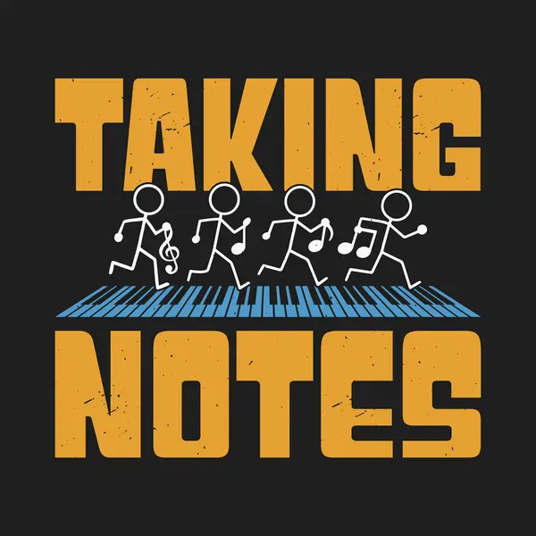 Komik Notlar Almak Müzik Öğretmeni Müzikal Not Kaliteli Tişört Tasarımı