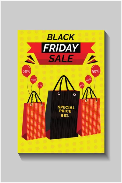 Düzenlenebilir metin efektli Kara Cuma broşürü ve afiş arkaplanı