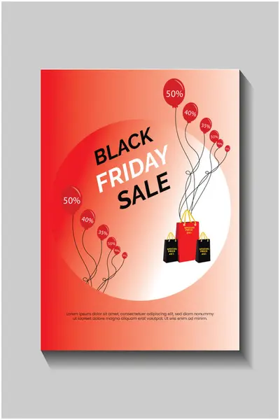 Düzenlenebilir metin efektli Kara Cuma broşürü ve afiş arkaplanı